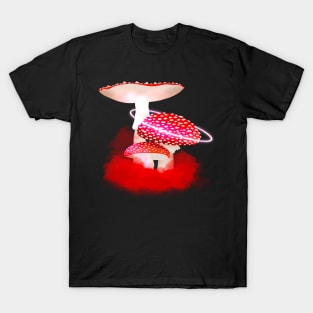 Red Space Mushrooms T-Shirt